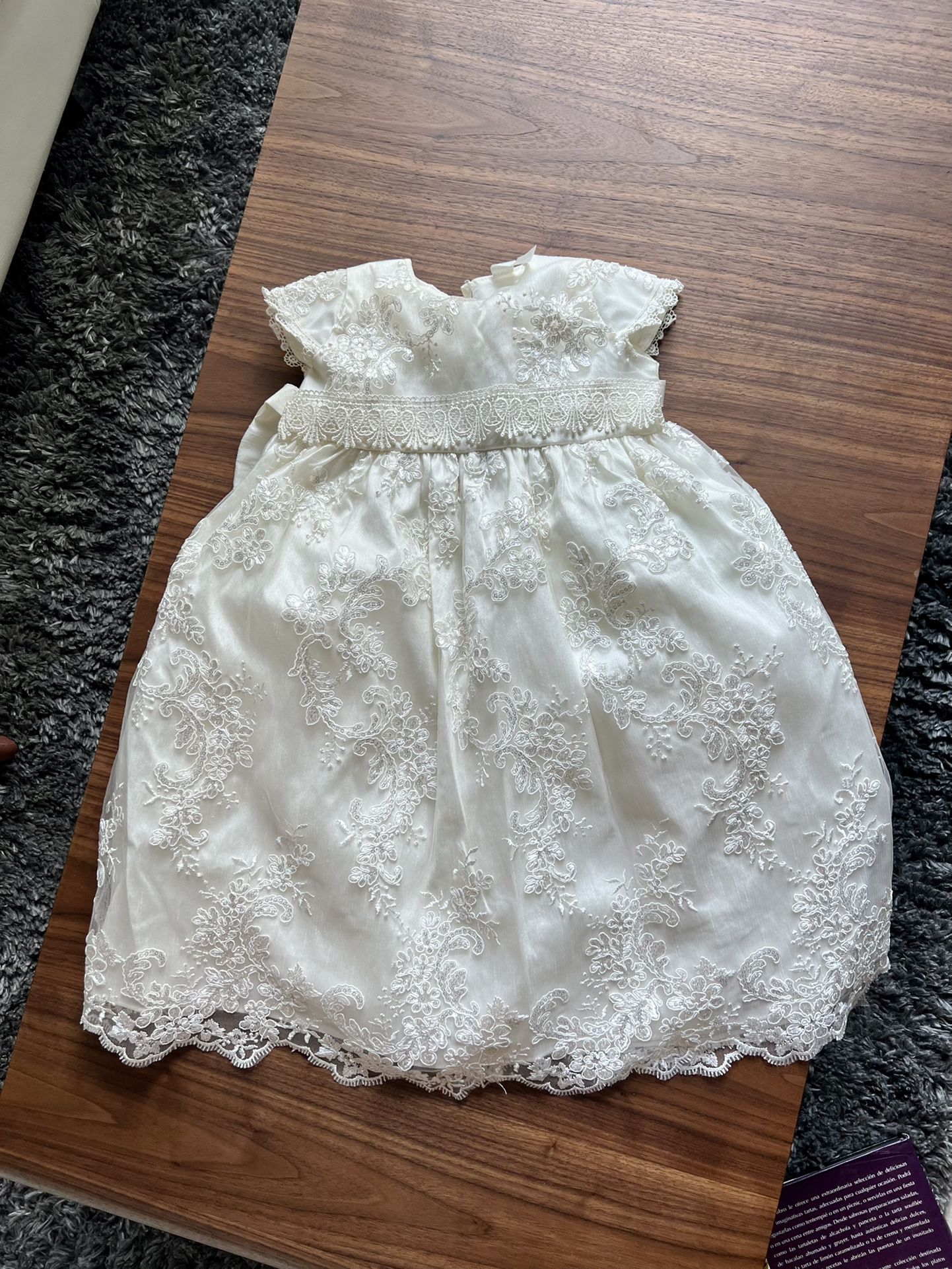 Off White Baptism Dress 12 Months Baby Girl