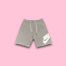 Nike sportswear club fleece big swoosh sweat shorts grey men’s small 