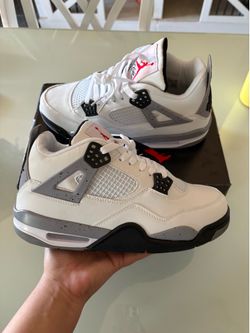 Jordan 4 “White Cement” / Military Black Style 🔥 Sizes 9.5 & 10 Available