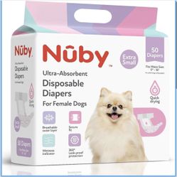 Disposable l Dog Diapers with Wetness Indicator, X-Small (9-16” Waist) 1 for male, 1 for female 