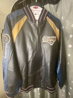 St. Louis Rams NFL Leather Varsity Jacket - Med