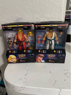 Jada Toys Ultra Street Fighter II Ryu & Ken Action Figure - Like New