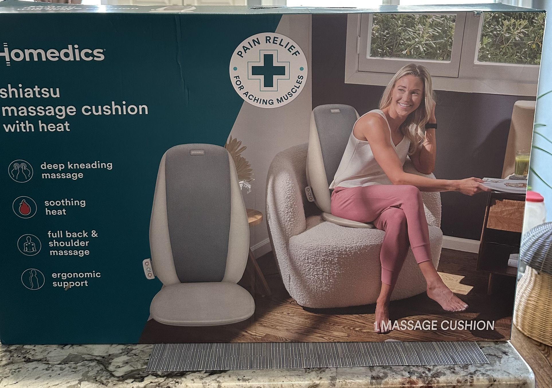 New Homedics Shiatsu Massage Cushion For Chair