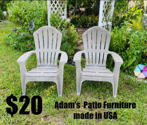 $20 Adam’s USA Patio Chairs set of 2 can hold 250 pounds