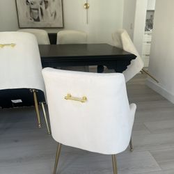 Velvet Modern Dining Chairs ( Set Of 8 )