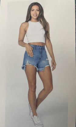 High Waisted Denim Shorts