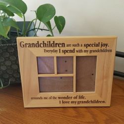 Grandchildren Wooden Photo Frame - Brown- 10" X 8"