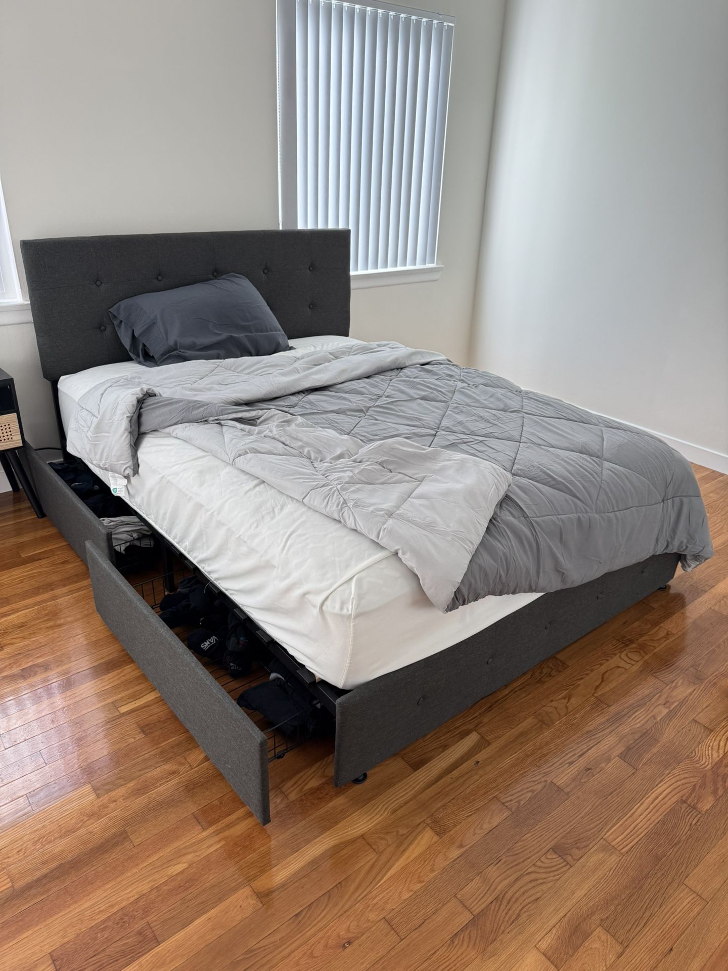 Queen Size Bed frame with storage