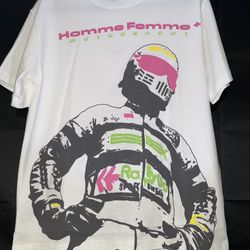🔥 Homme + Femme Motorsports Heavyweight Tee – White – Size XS (Oversized Fit) 🔥