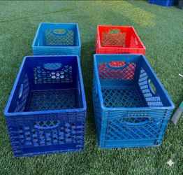 Used blk & dark blue crates