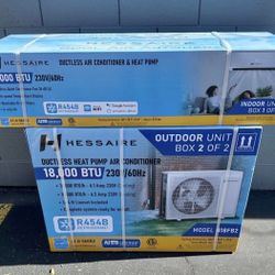 Hessaire Ductless heat pump AC 18k system (Will not Last!)