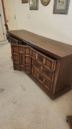 Antique dresser . Solid wood .