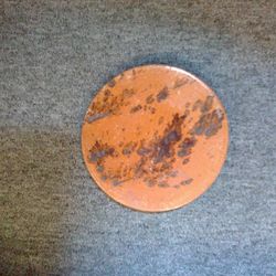 Antique Primitive Redware Crock Lid/Trivet