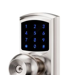 Keyless Entry Door Lock with Code, Keypad Door Lock with Handle, Touchscreen Digital Lock with Keypad for Front Door Garage Bedroom Home, Auto-Lock, S