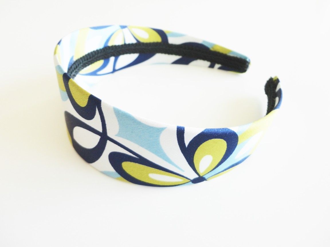 New Hairband Blue Yellow Flowers 