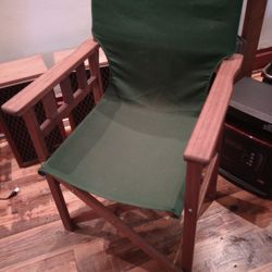 Byer of Maine Green Pangean Hardwood Folding / Directors Chair