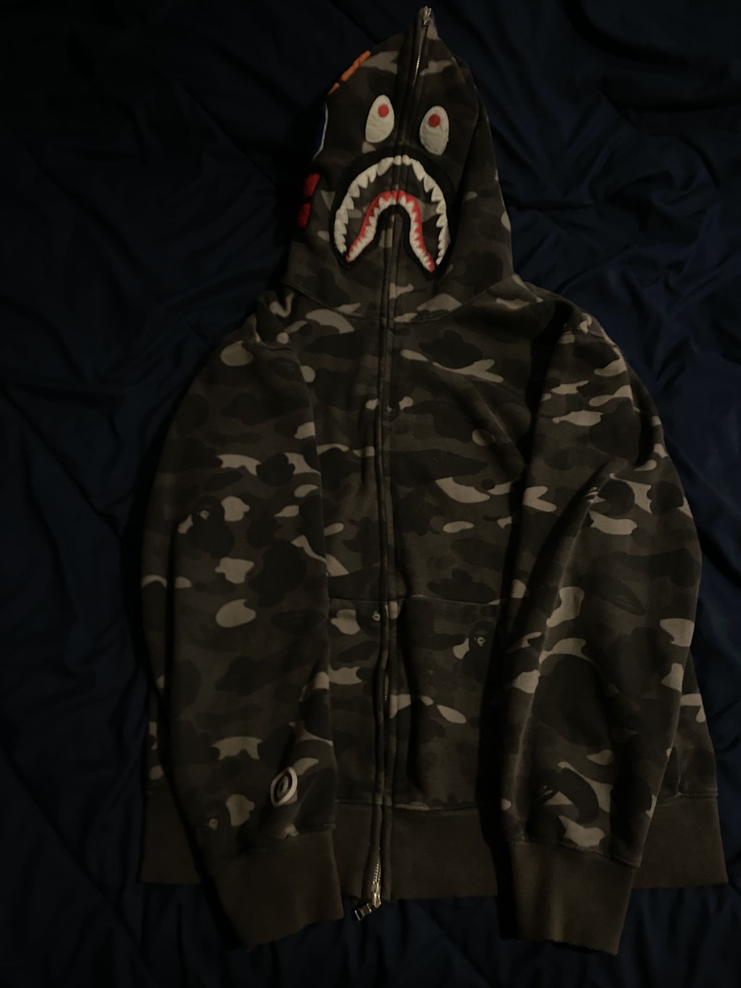 BAPE Color Camo Shark Full Zip Hoodie 'Black'