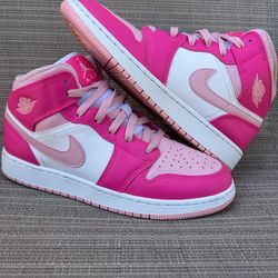 Air Jordan 1 Mid GS 'Fierce Pink’ 7Y
