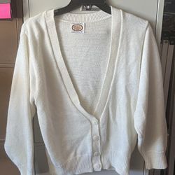 Picket And Post White Cardigan Size Small