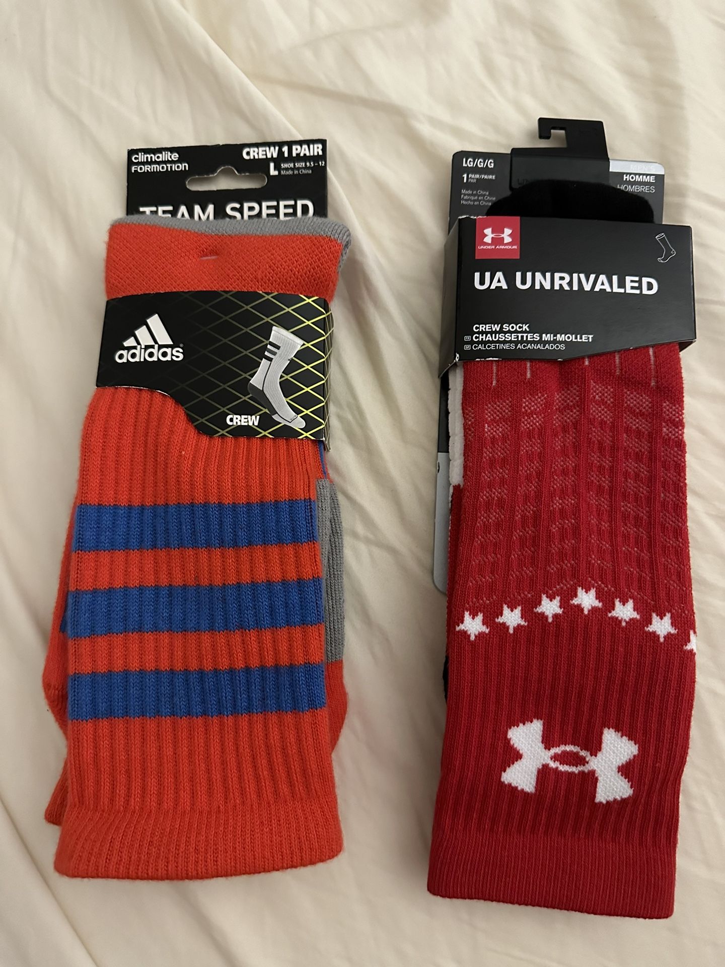 Adidas, Under Armor And Nike socks