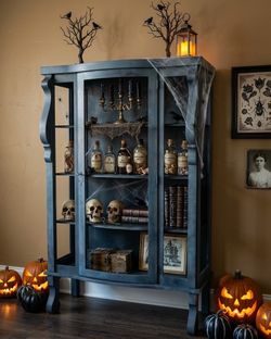 Custom spooky Halloween shelving