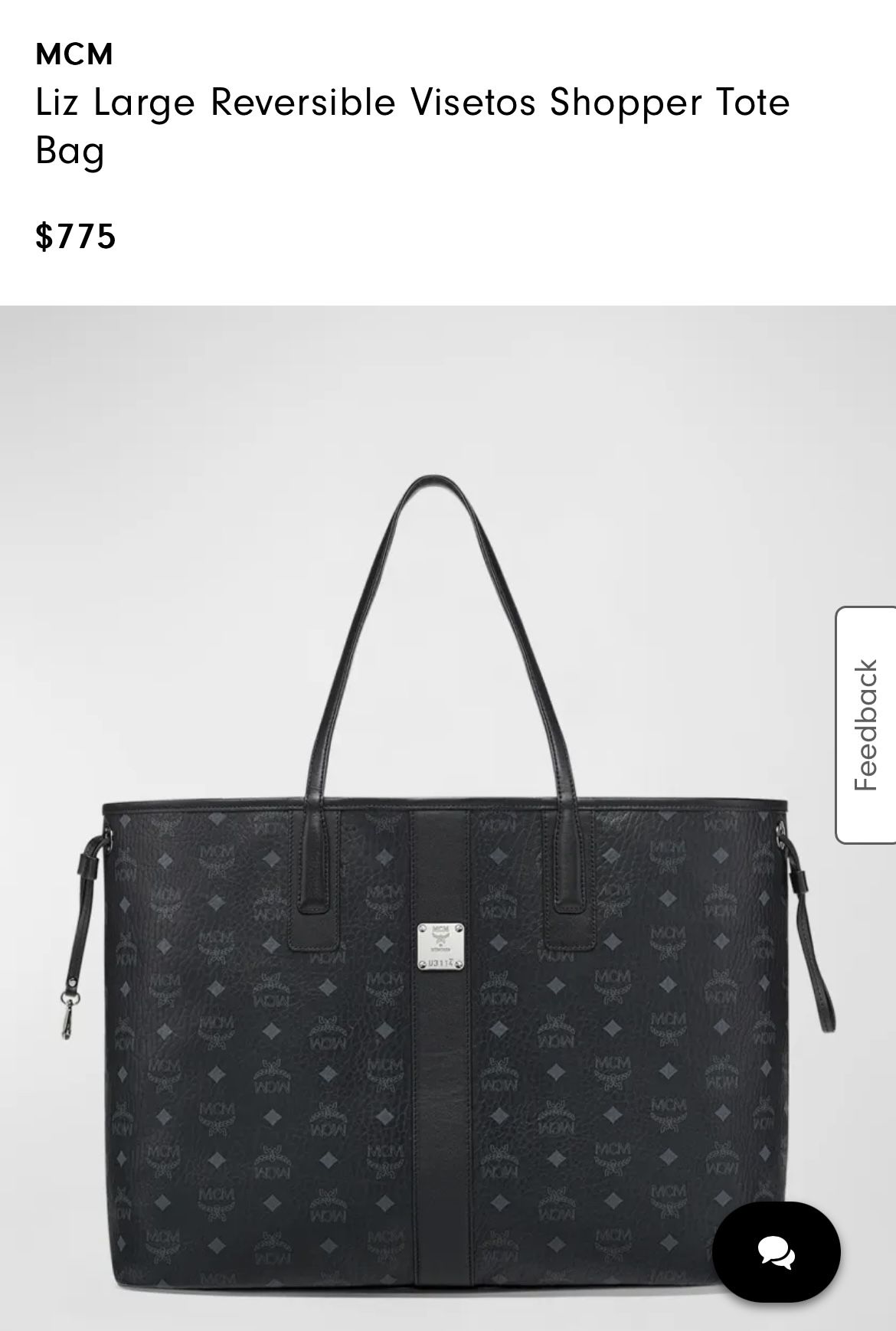 MCM LIZ VISETOS LARGE REVERSIBLE TOTE