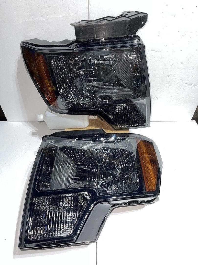 LA Zona Auto Parts 2009 to 2014 Ford F150 Smoked Headlights Luces Micas Calaveras Ahumadas