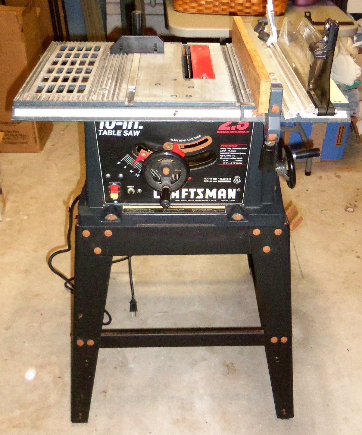Craftsman 2.5 table saw deals