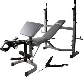 Body Champ Olympic Weight Bench with Preacher Curl