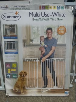 2 Summer Extra Tall Walk-Thru Baby & Pet Safety Gates – White