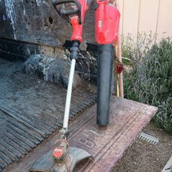 Craftsman 20 volt Weed Whacker And Leaf Blower.