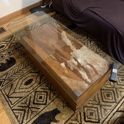 FREE glass top table with storage 