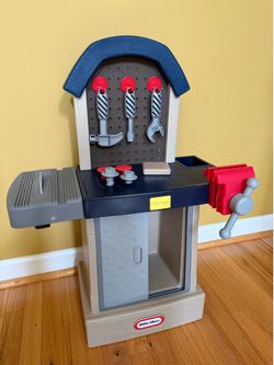 Little Tikes Tough Workshop - Toddler Workbench Pretend Play Set for Kids 2+ Years