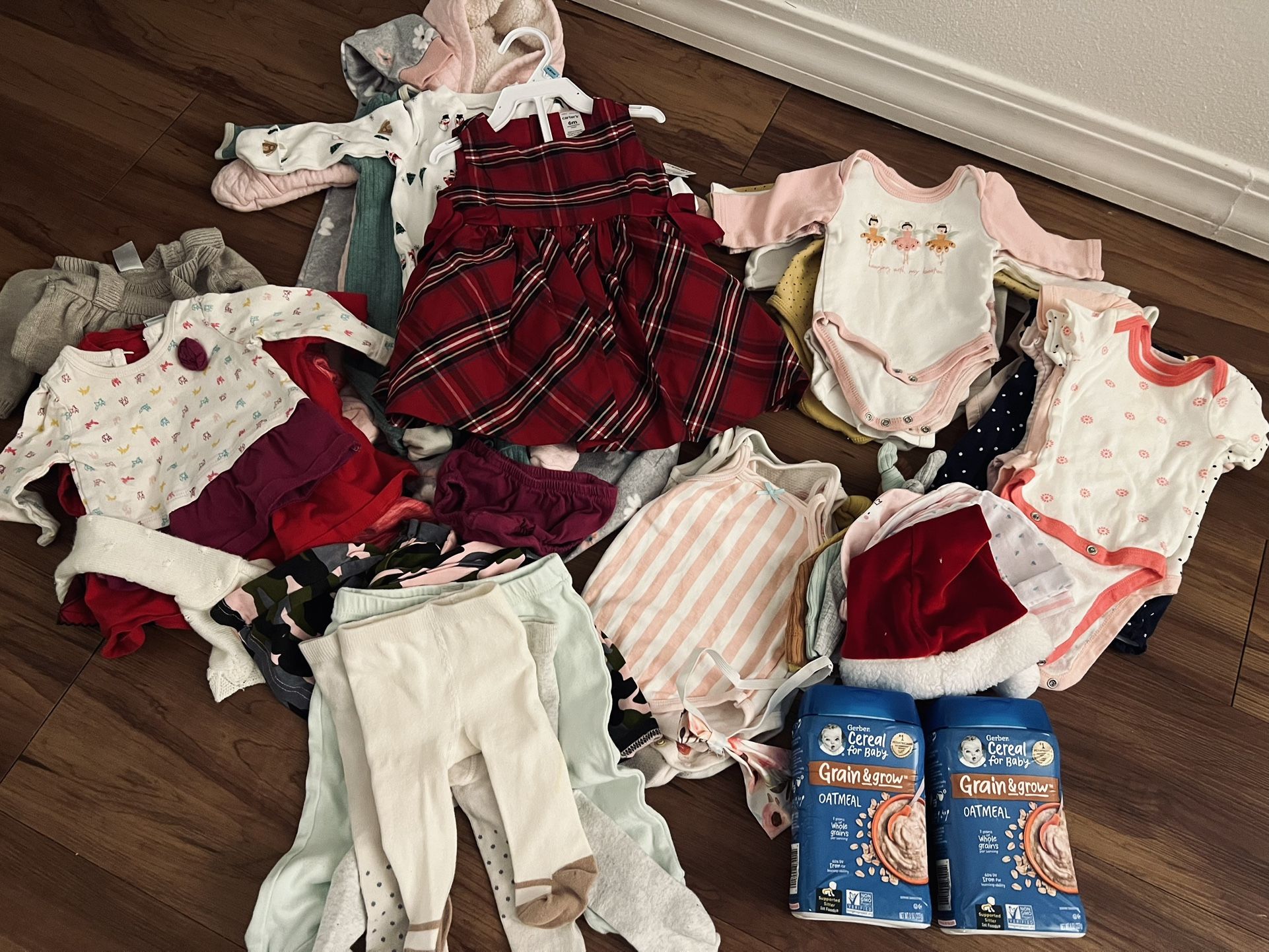 TAKE ALL: 45piece Baby Girls Clothes (0-9mos)
