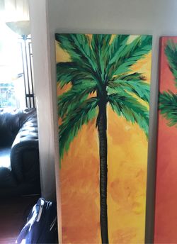 Palm tree painting
