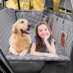 new Back Seat Extender for Dogs, Car Dog Bed for Backseat, Back Seat Dog Protector for Dogs in Car with Side Flaps, Pet Back Deat Extender/Car Seat Co