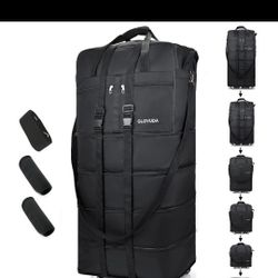 Expandable Foldable Luggage, 42" Suitcase With Spinner Wheels, Rolling Duffle Travel Bag
