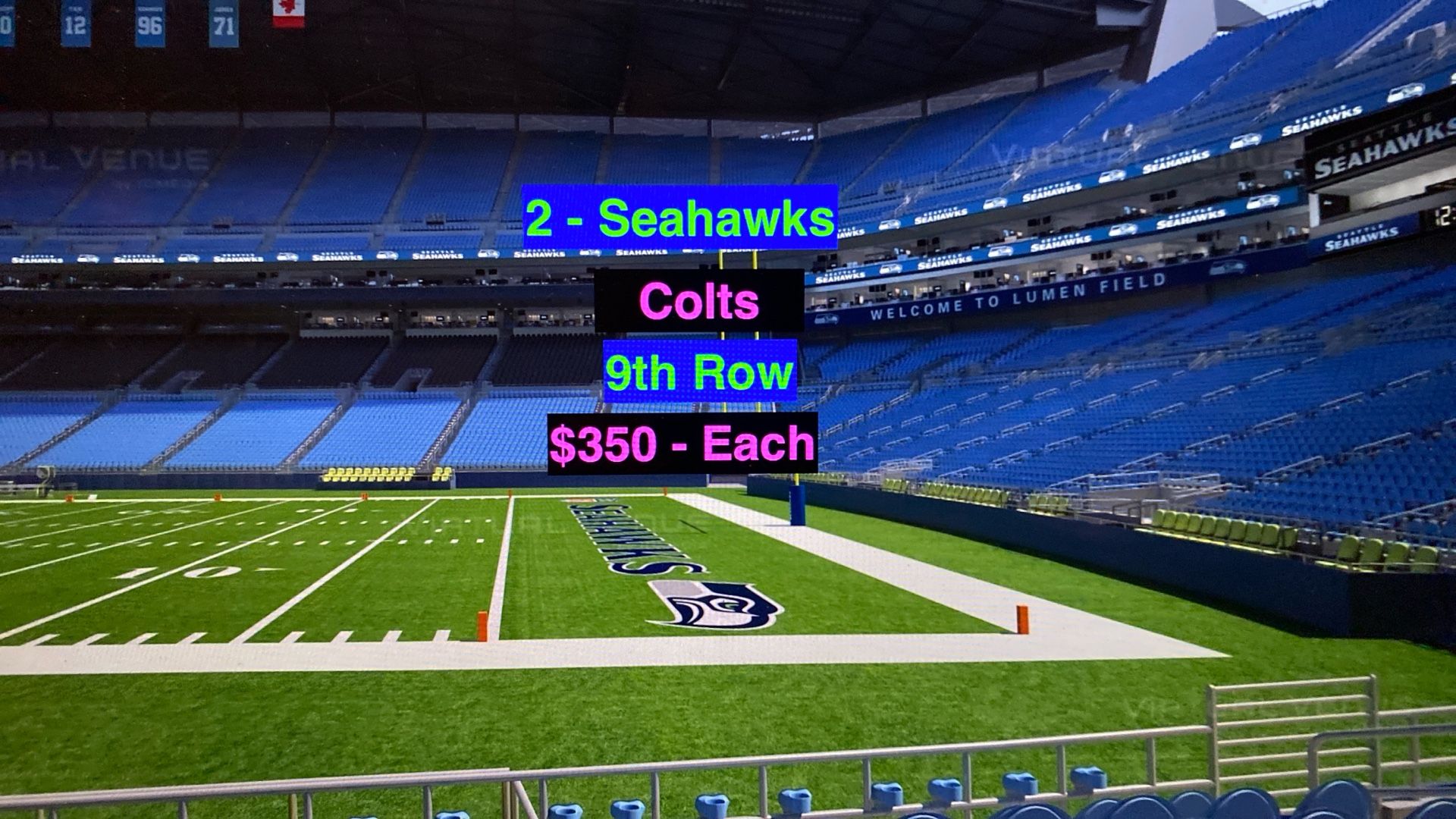 Seahawks Colts Tickets
