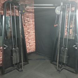 Precor Icarian Functional Trainer Dual Adjustable Pulley Cable Crossover, Hammer Strength Exercise Gym Equipment 