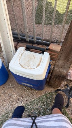 Blue Hard-Side Cooler with Handle