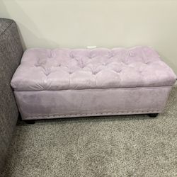 Lilac Storage Bench
