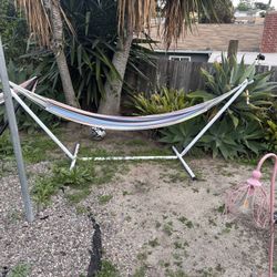 White hammock stand