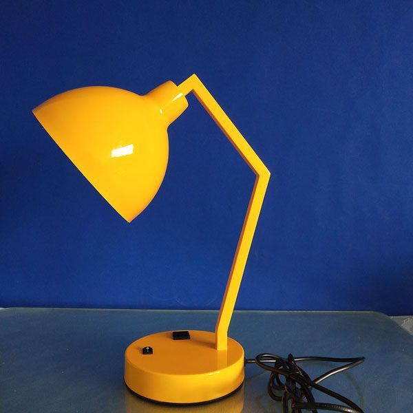 Desk and table lamp yellow extra outlet