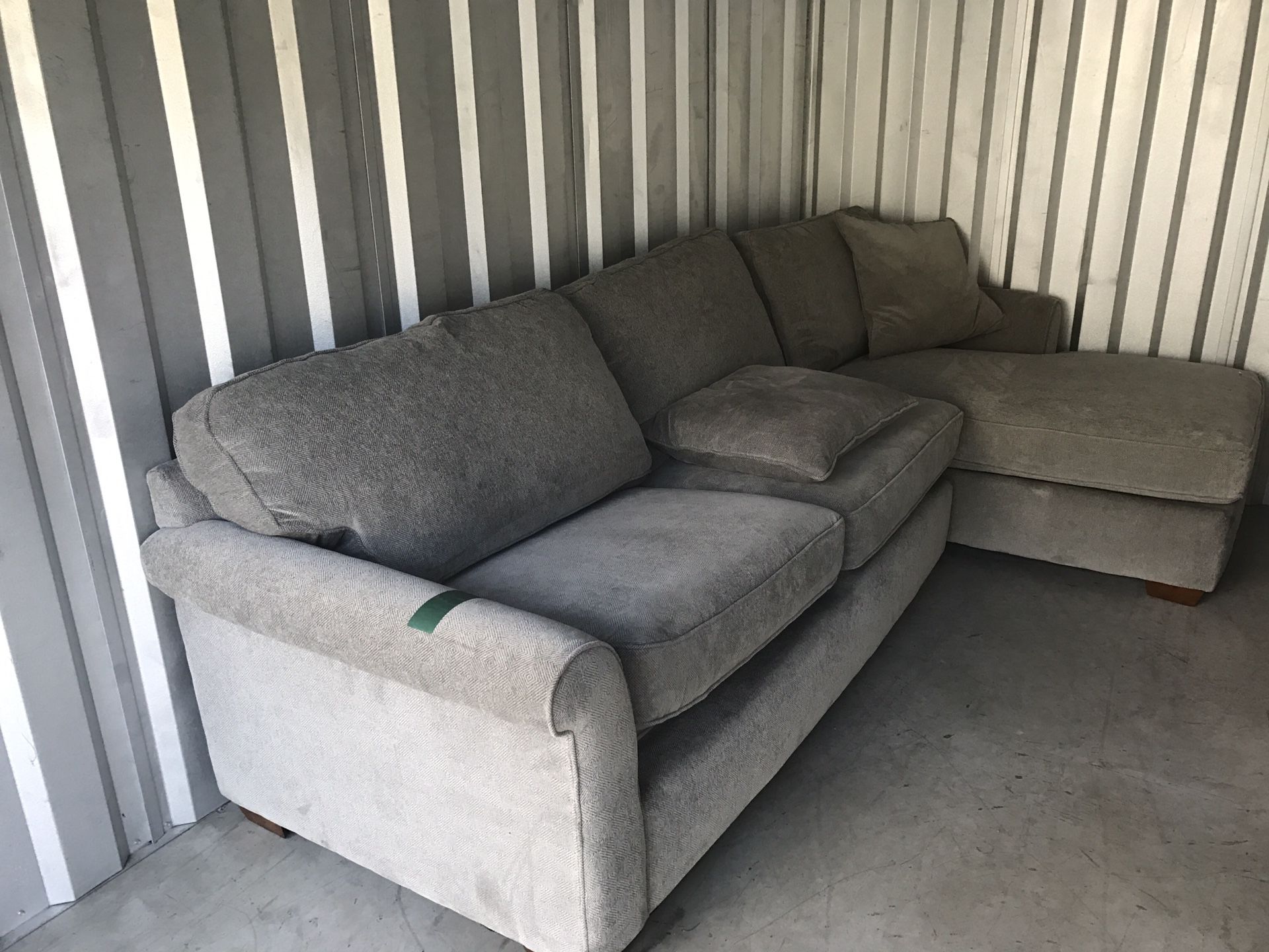 Gray sectional couch