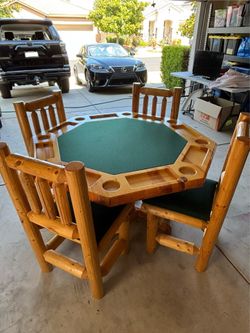 Reversible Poker Table/Dining Table Set