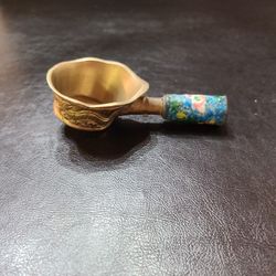 Antique Style Chinese Brass Cloisonne Silk Coal Iron Dragon Design