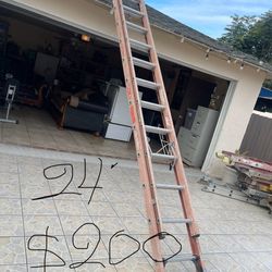 Excellent condition, 24 feet and more sizes available five eyeglass extension ladders
