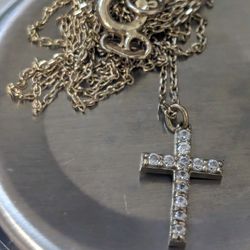 20 Inch 18k Gold Cross Necklace
