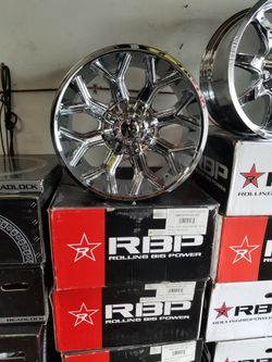 4 New Wheels Roling Big Power ( RBP)
Model :Tribute
Size :20x10
universal 5 or 6 lugs
Chrome
Toyota, Nissan,,Chevrolet, Ford,,Dodge,
$850.00 all 4