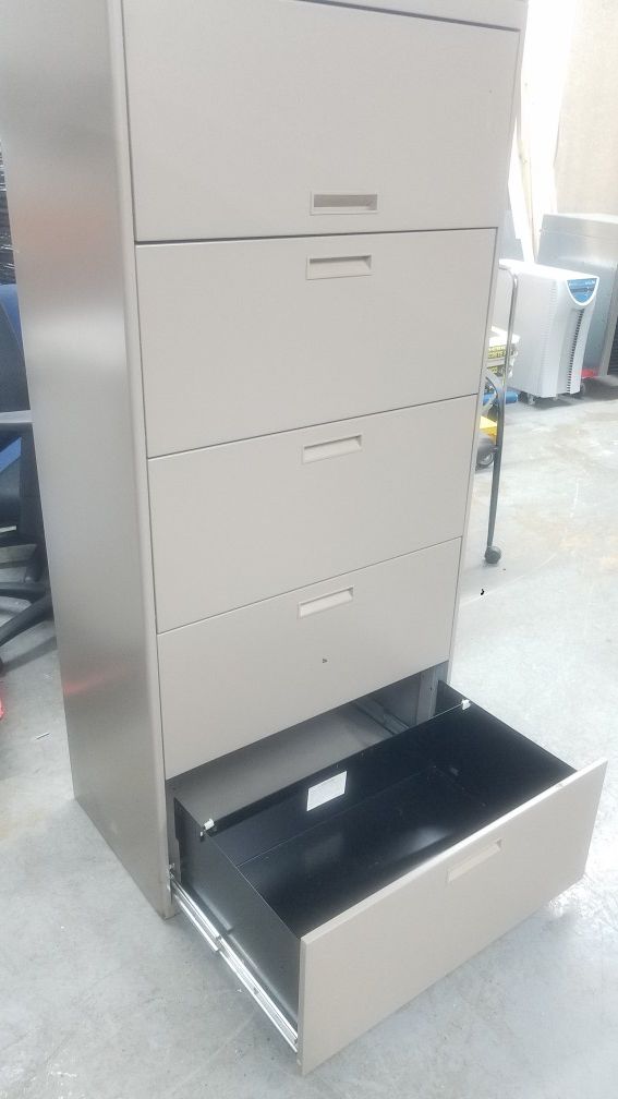 file cabinet 30"w x 5 drawers high